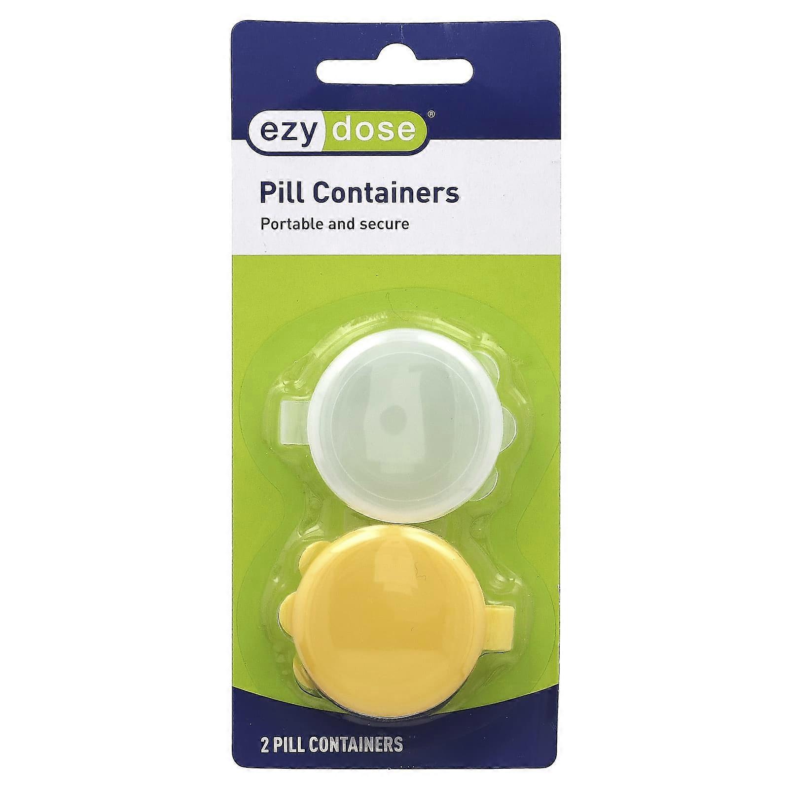 Ezy Dose, Daily Round Pill Containers, 2 Count, 4-Pack