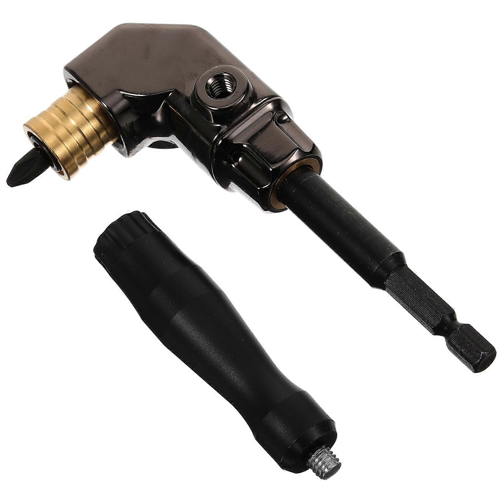 Right Angle Drill Attachment for Screwdriver Bit with Impact Driver Adapter