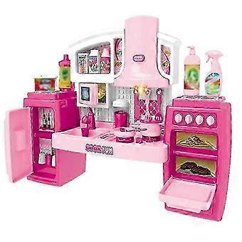 Conjunto de brinquedos de cozinha com música, acessórios de faz de conta, conjunto de brinquedos de cozinha para brincar de cozinhar, conjunto de utensílios de cozinha.