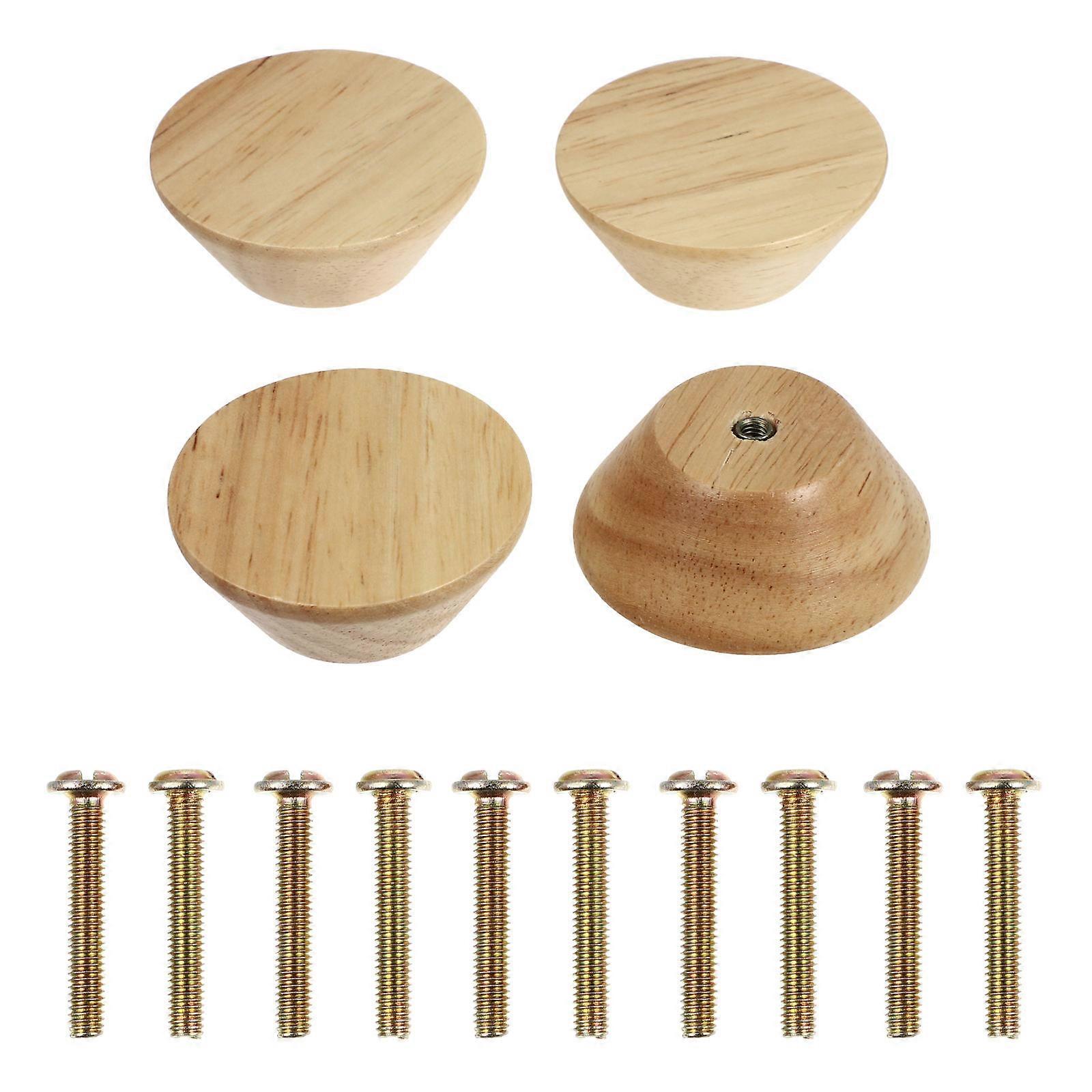 4pcs Drawer Pulls Wooden Cabinet Drawer Knobs Door Pulls Kitchen Furniture Pulls
