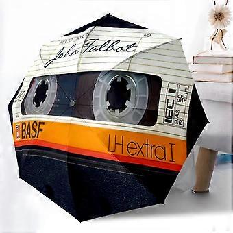 1PC Musical mixtape Umbrella Portable Folding Umbrella Iron Frame Hole Bone Structure Outdoor Home Umbrella A10