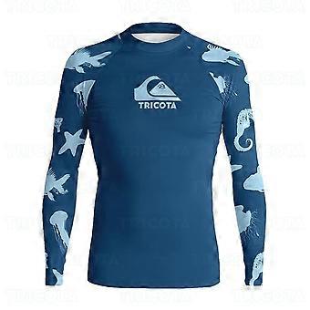 Männer Bademode Surfen Rash Guard T-Shirt Langarm UV-Sonnenschutz Surfbekleidung Schnell trocknender Rashguard Strand Tauchen Badeanzug