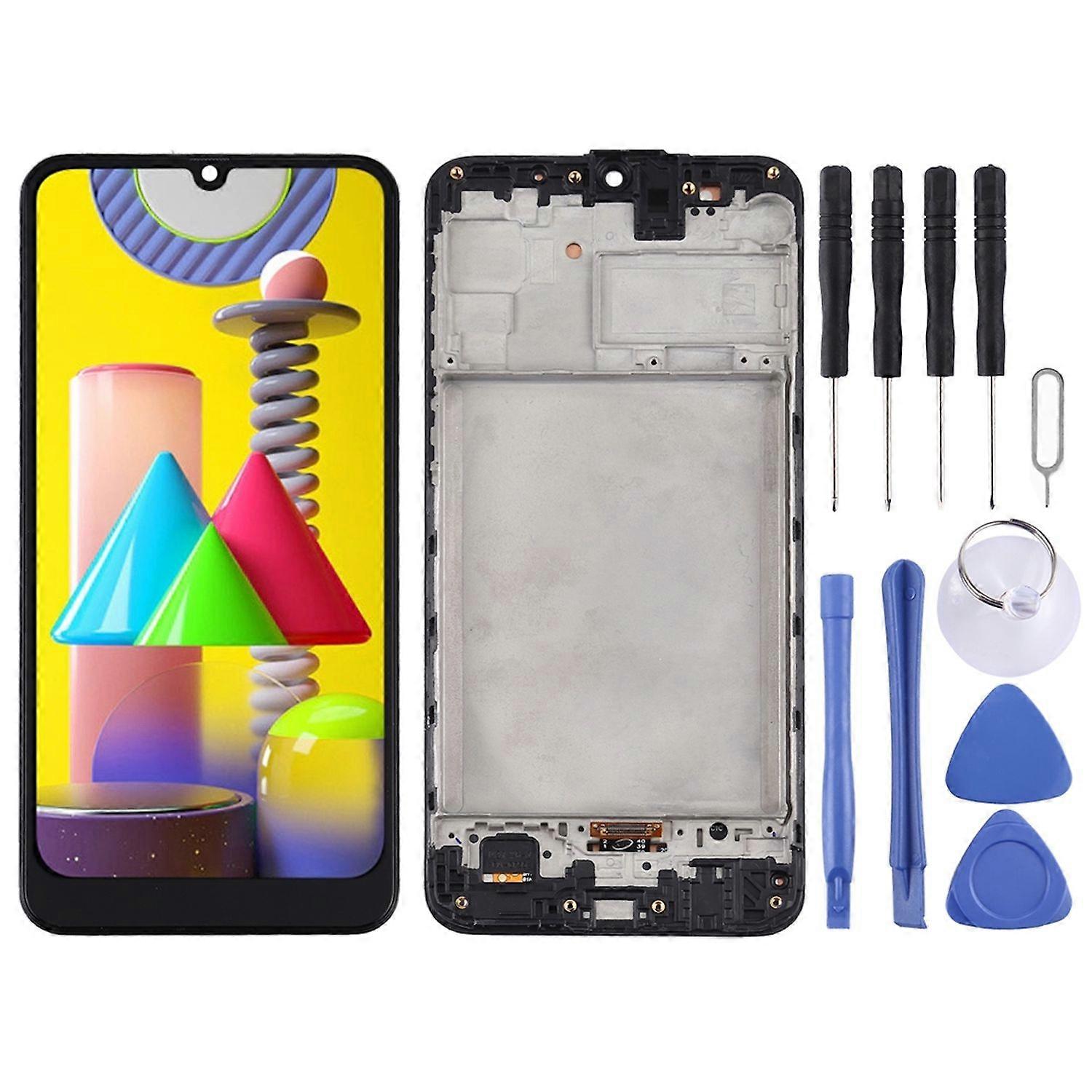 For Samsung Galaxy M31 Display Full LCD + Frame Touch Replacement Part Black
