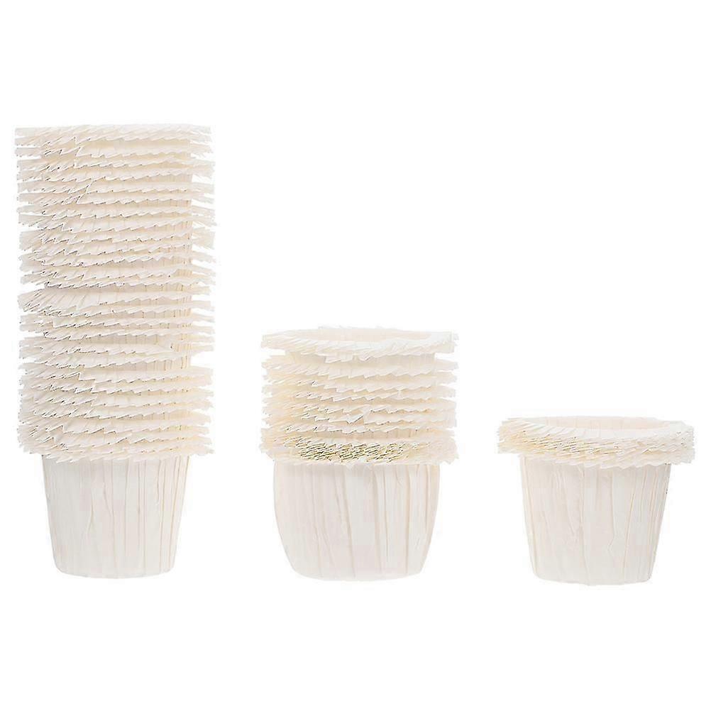 White Cupcake Liners 50Pcs for Baking Muffins & Cakes