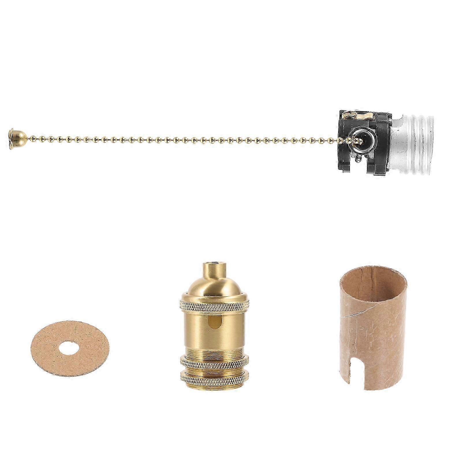 1 Set Pull Chain Light Fixture E27 Pullswitch Lamp Holder Ceiling Light Socket Accessory