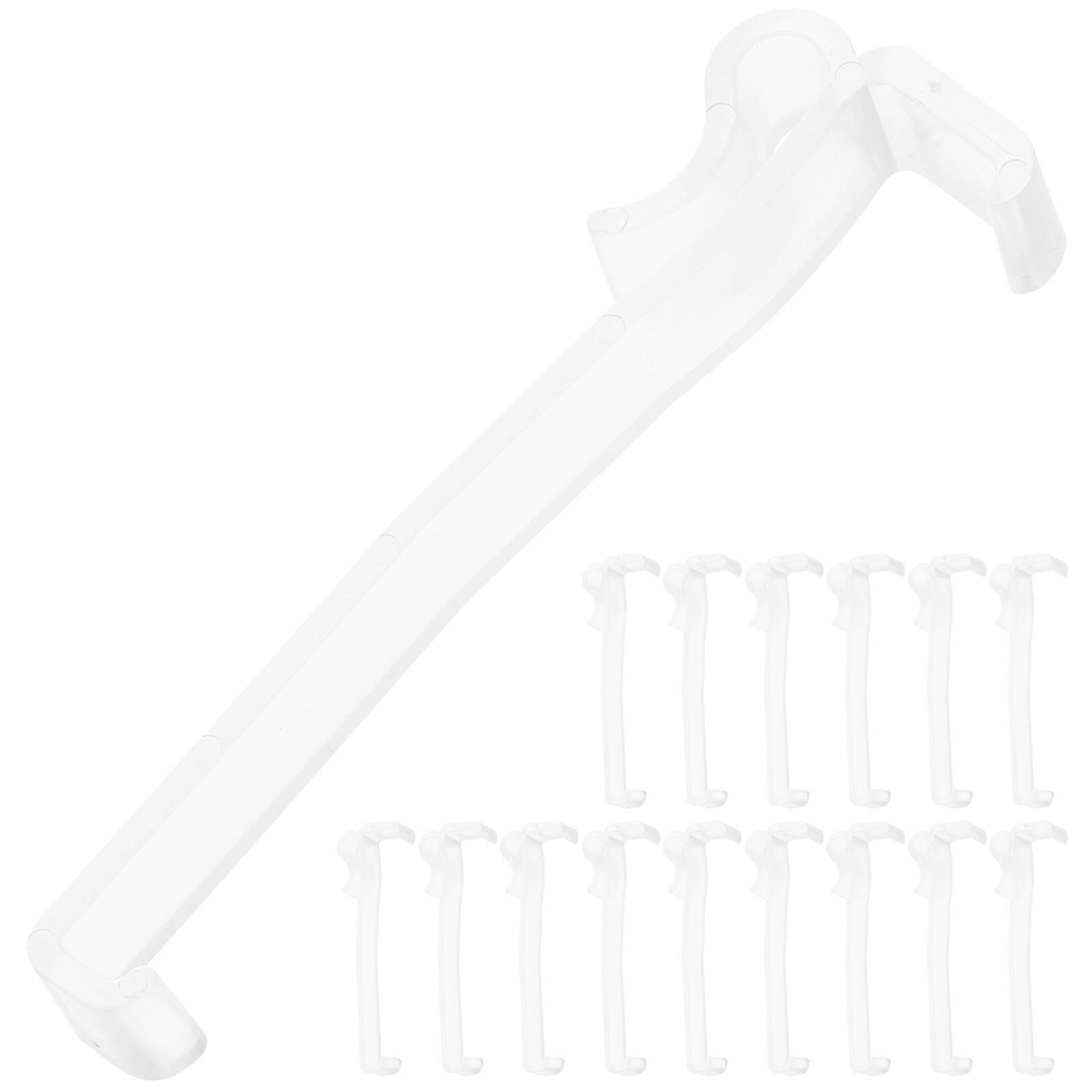 24Pcs Vertical Curtain Clip Bracket Vertical Blind Rail Mounting Clamp Replaceable Plastic Valance Clips