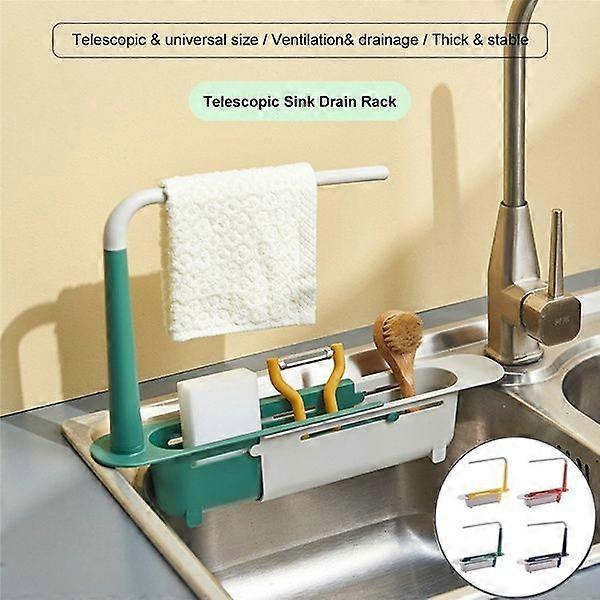 Storage rack for sink telescopic dish rack