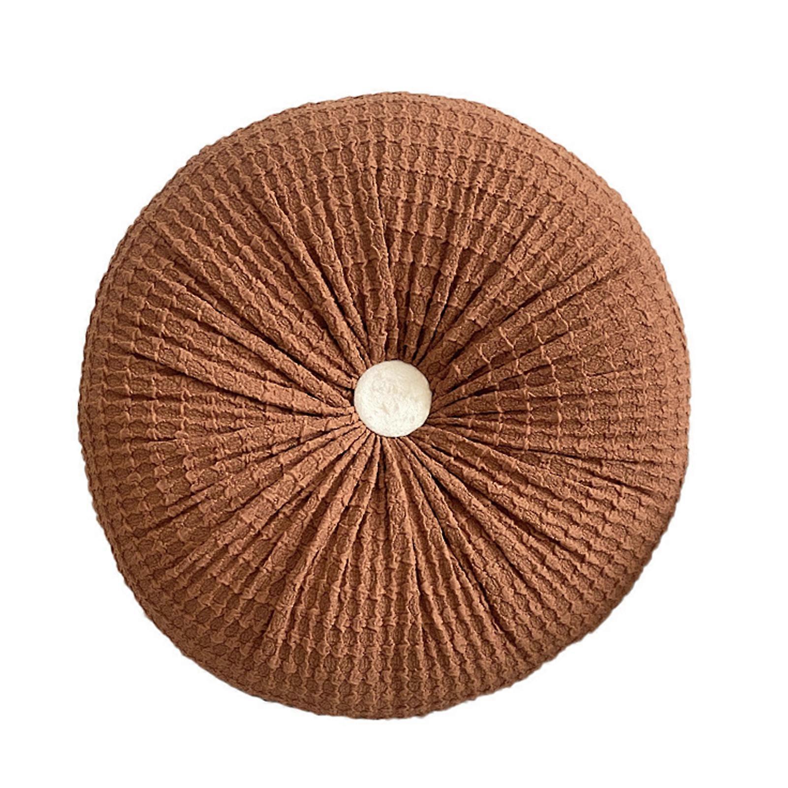 Light Luxury Solid Colour Round Pillow for Office and Window