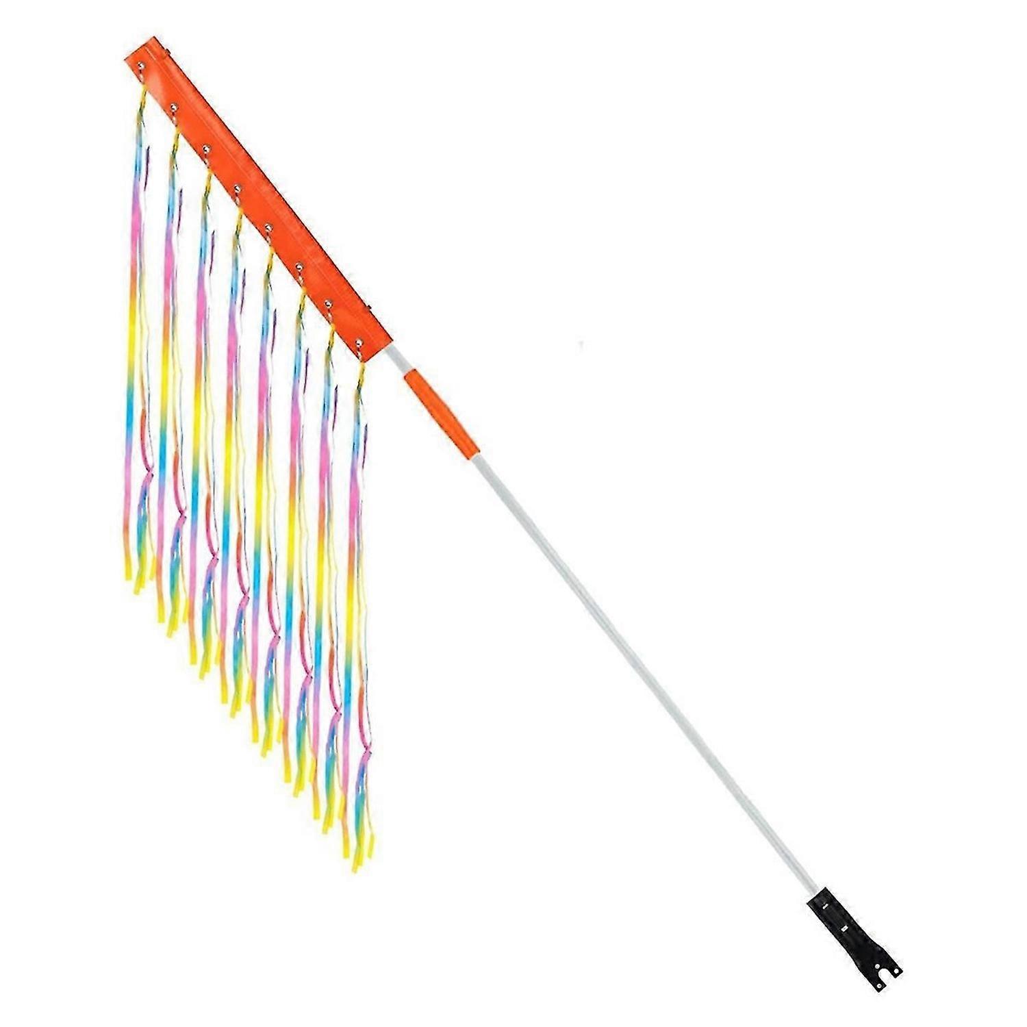 Adjustable Bicycle Flag with Pole for Safe Reflective Warning Flag