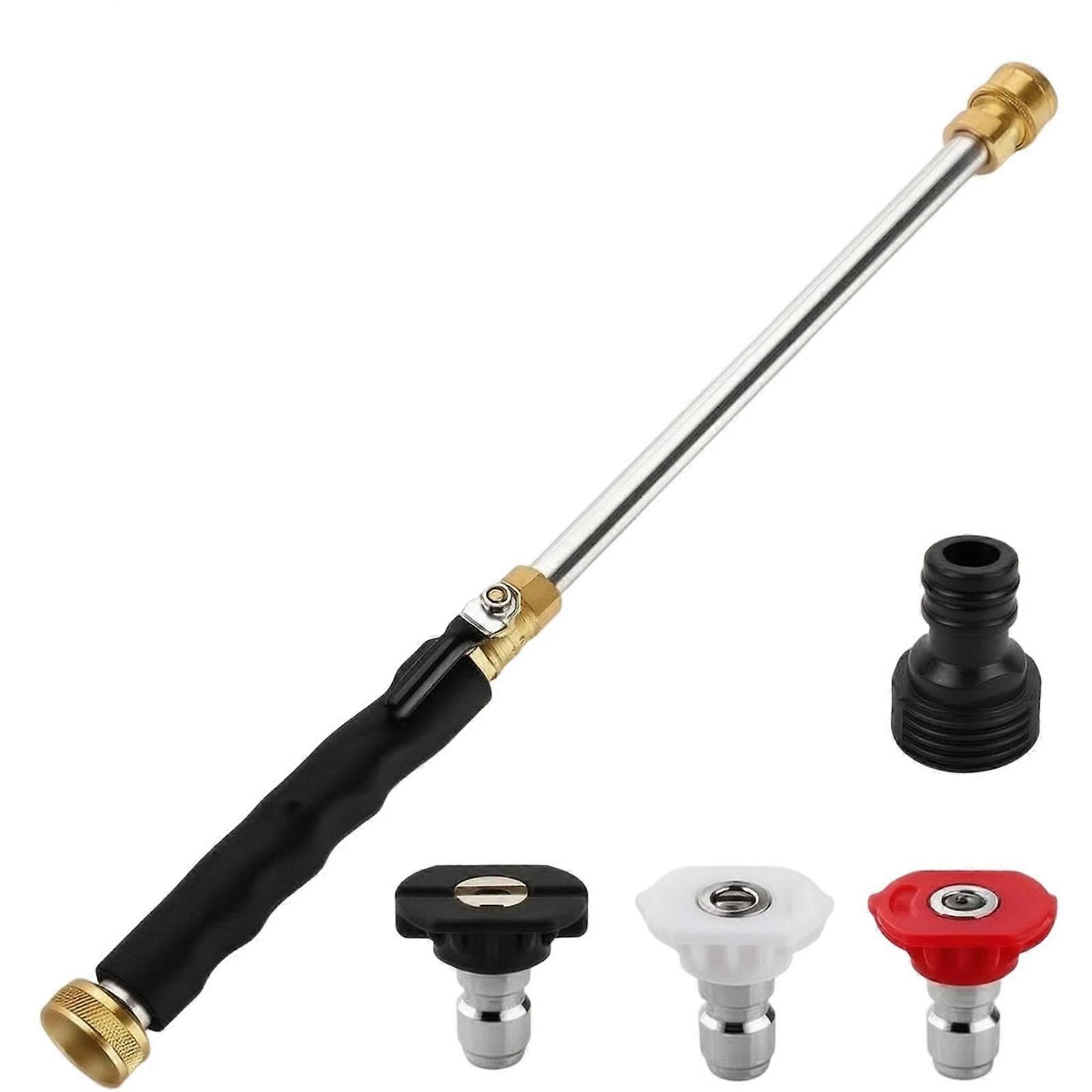 High-Pressure Spray Cleaning Attachment with Interchangeable Nozzles Adjustable