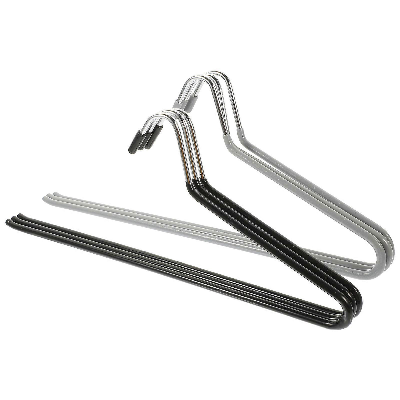 Pants Hangers Open Ended Multi-Function Hangers for Pants 6Pcs Set