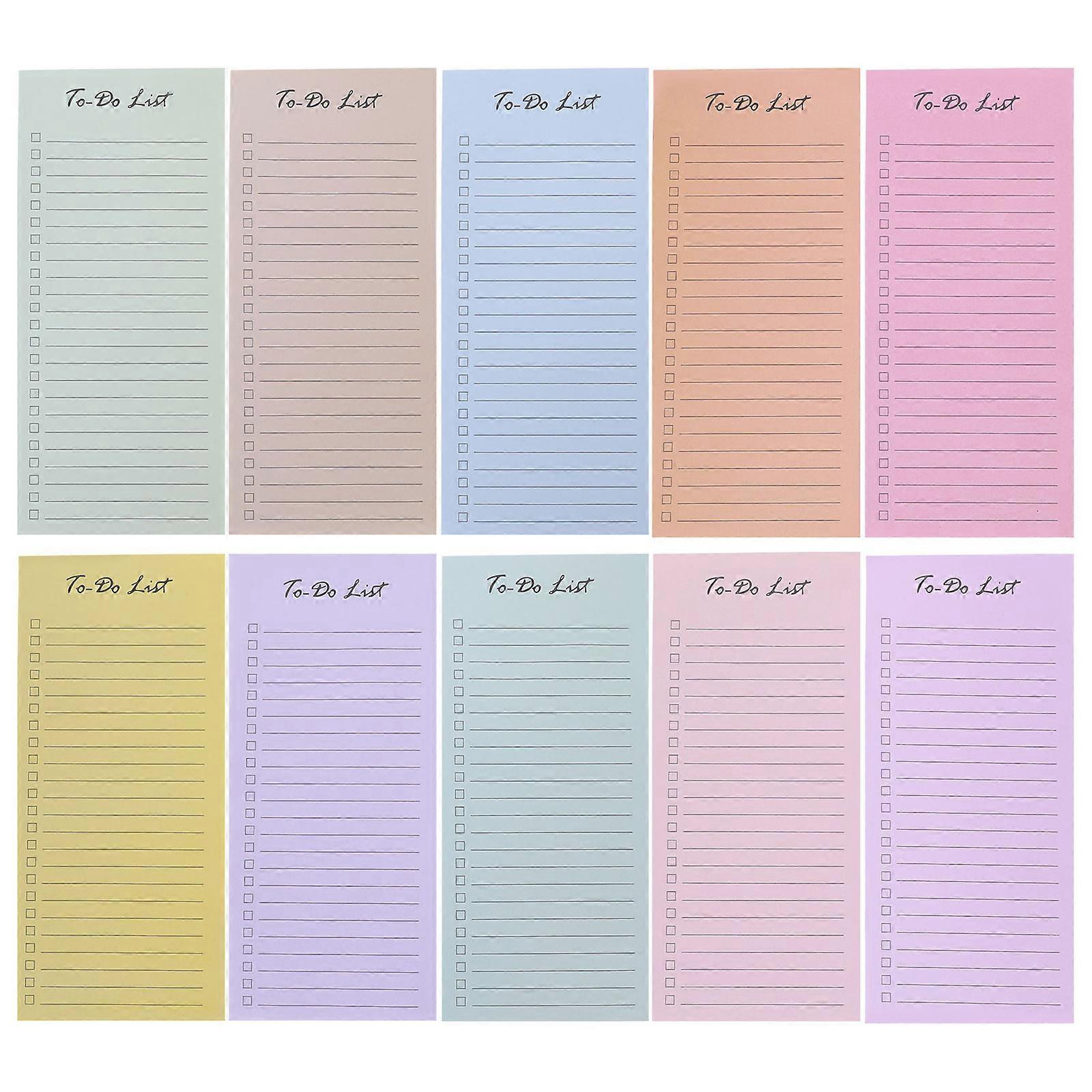 Macaron to Do List Self-Stick for Writing Use 10Pcs Set