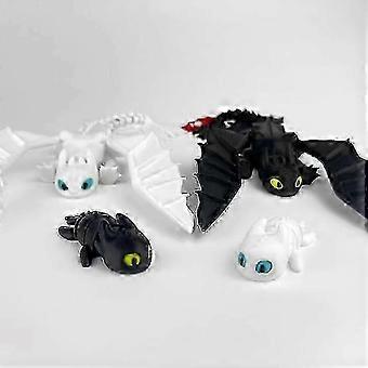 Toothless and the Light Fury Family 3D Figure Set - How to Train Your Dragon, 22 cm