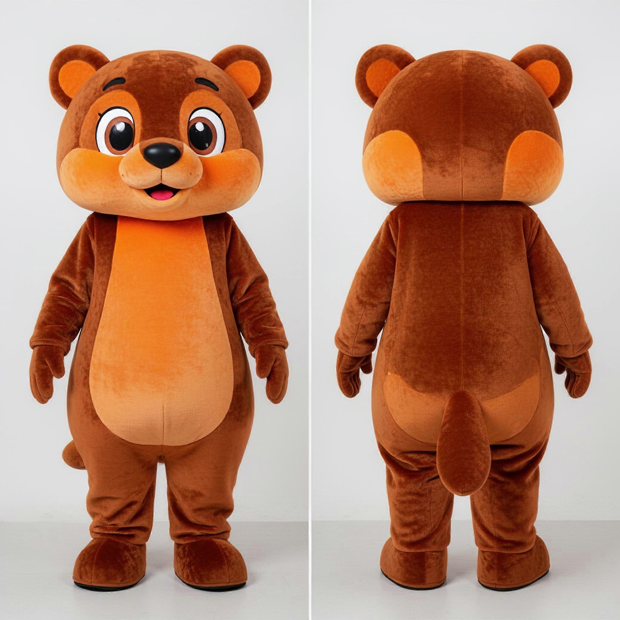 MASTICOT Rust Orange Cheerful Seal Mascot