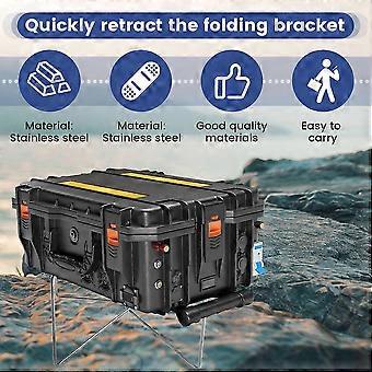 Outdoor Camping Box Moisture-Proof Support Storage Box Bottom Seat Folding Support Portable Quick Storage Rack