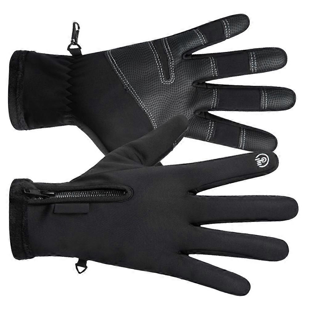 Windproof Riding Gloves for Men 1Pair Black Screen Gloves