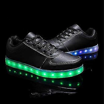 35-: męskie buty do koszykówki Led Daily Walking Poliuretany zwiększają wysokość Buty za kostkę / buty halowe Pasek Srebrny Biały Wiosna Usb Charging_Gi
