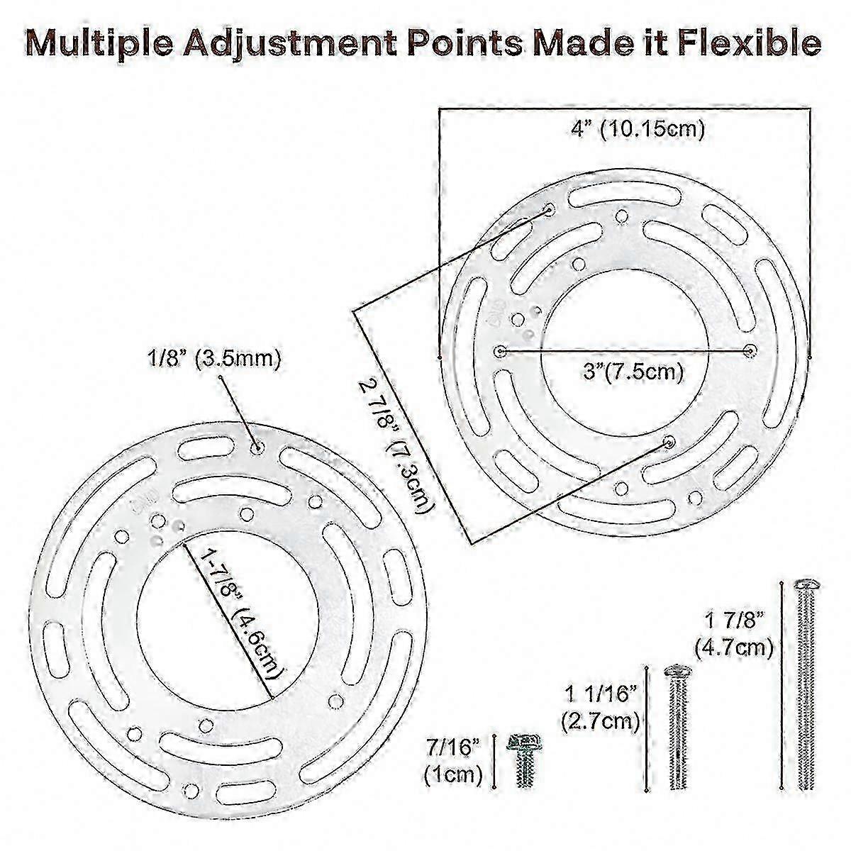 Secure Installation Ceiling Light Fixture Mounting Plate
