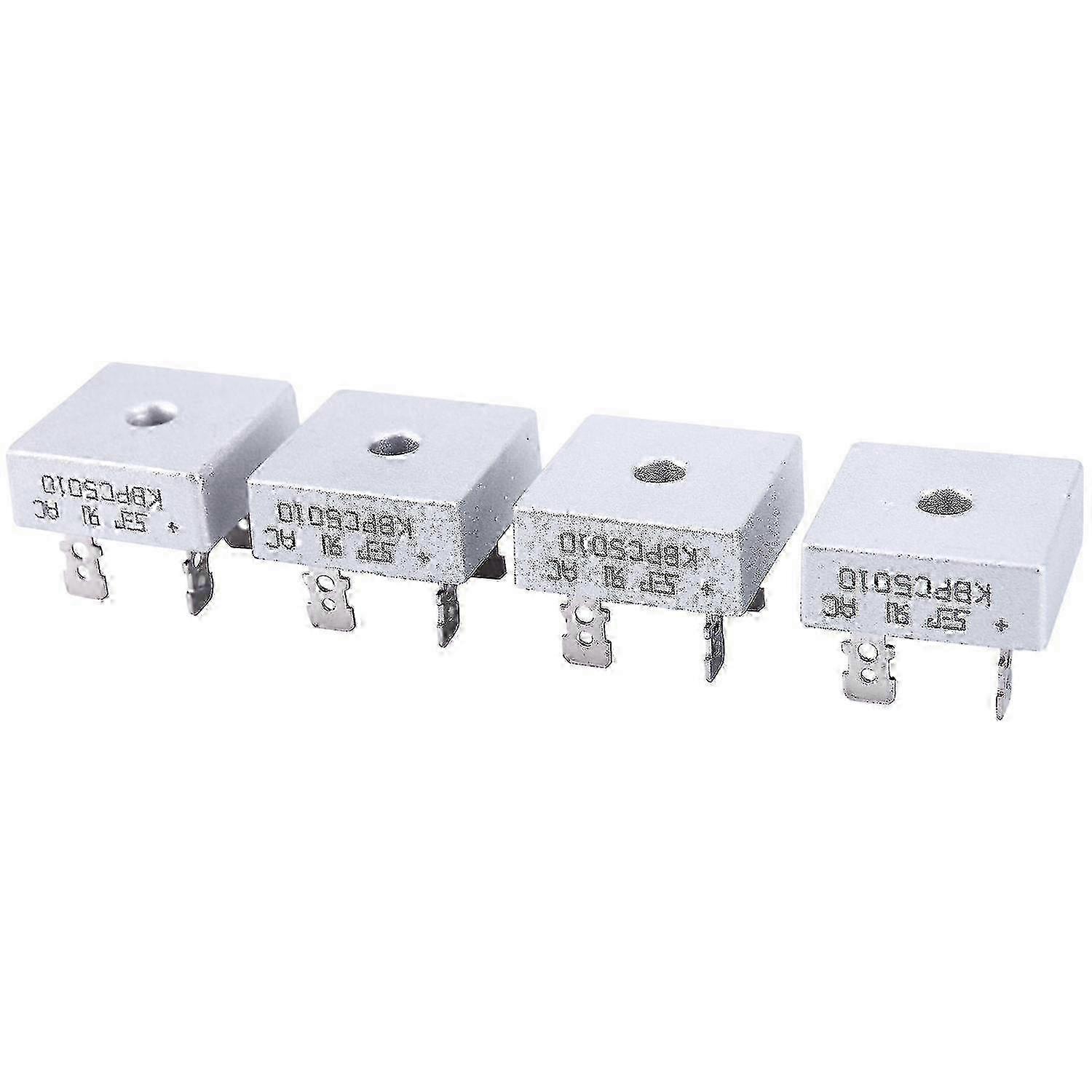 4Pcs 50A 1000V Single Phase Diode Bridge Rectifier KBPC5010 Metal Case
