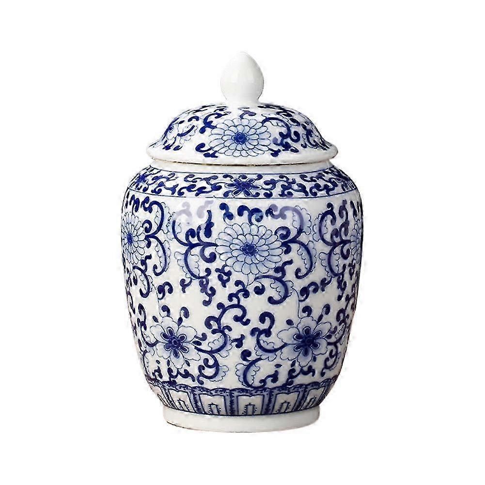 350ml Blue White Ceramic Tea Jar