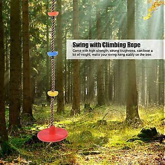 Disc Swing Seat Climbing Rope Colorful High Strength for Kids Children Indoors Outdoors