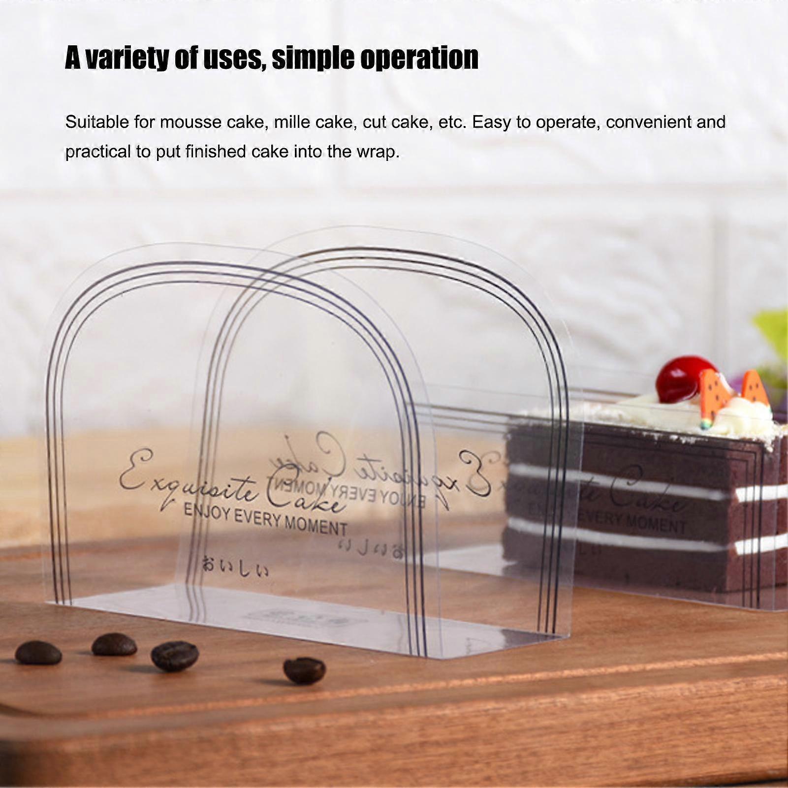 100Pcs Cake Edge Wrap Semicircle Transparent Cake Mousse Baking Collar Accessory