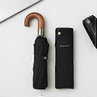 Vintage Windproof Golf Umbrella, Large Automatic 10-Rib Umbrella for Men and Women, Outdoor Rain Canopy