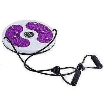 Waist Twister Disc with Handles and Loop Resistance Bands, Non-Slip Ab Twist Board with Foot Massage, 264 lb Capacity