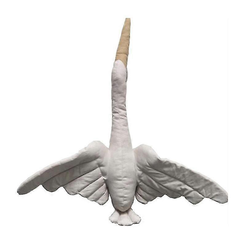 65cm Linen-Polyester Swan Wall Decor