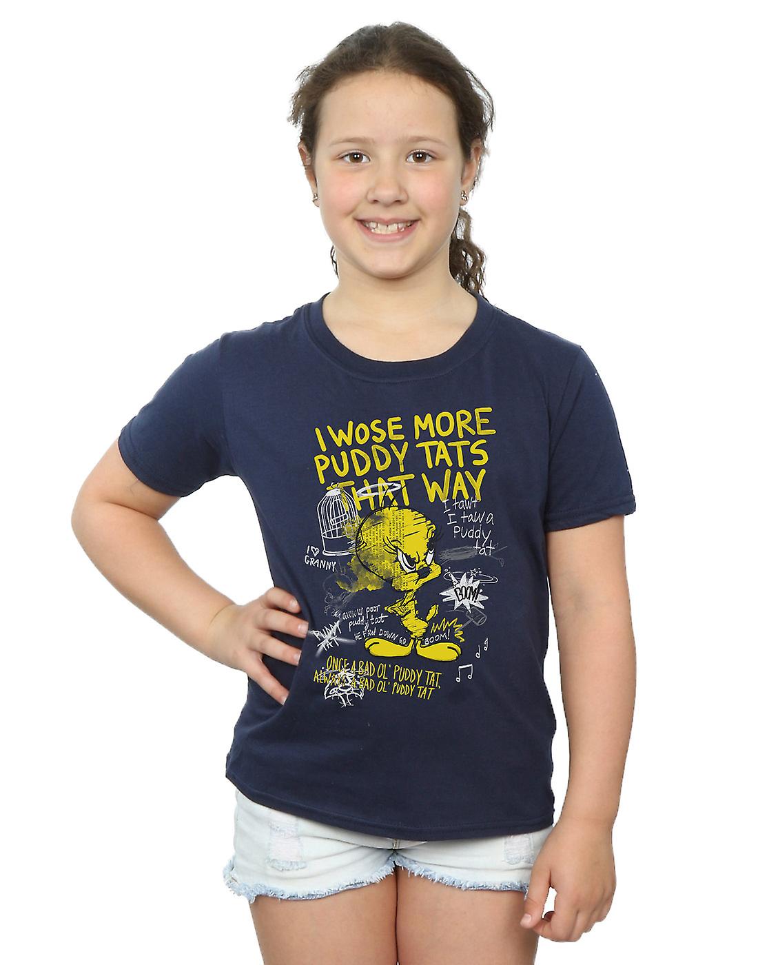 Looney Tunes Girls Tweety Pie More Puddy Tats T-Shirt | Fruugo UK