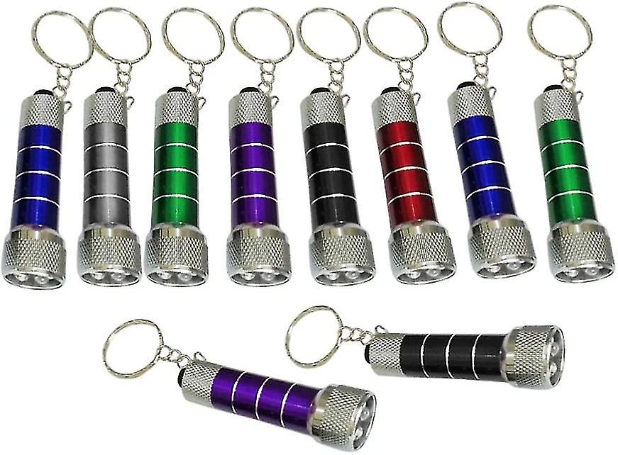 10pcs Mini Flashlight Creative 5 Led Powerful Flashlight Keychain Torch Keychain Gift