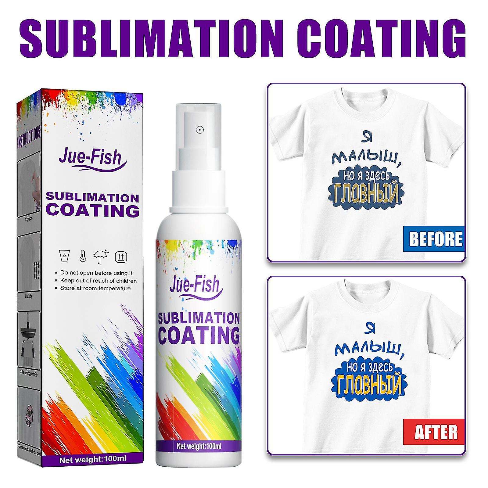 100ml Sublimation Spray, Sublimation Coating Spray For Cotton Shirts Quick Dry Super Adhesion Sublimation Coating