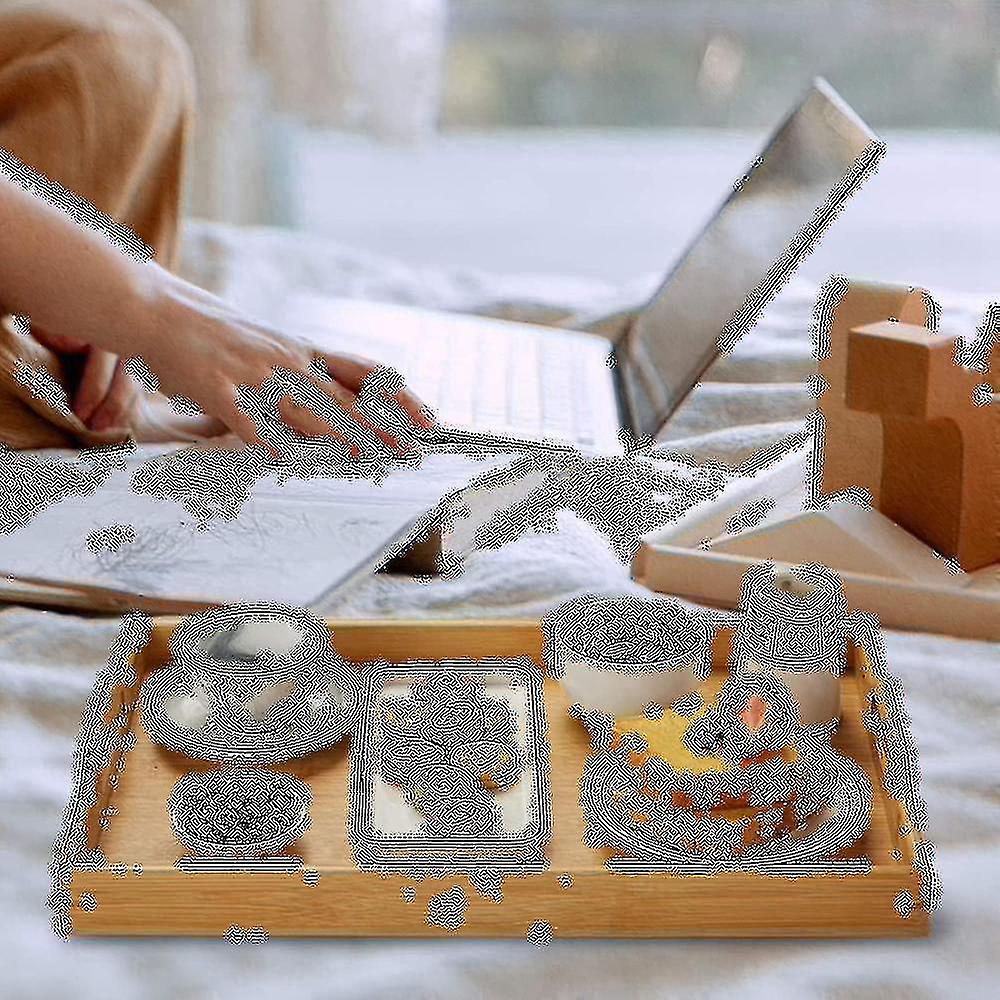 Serving Tray With Handle 2pcs Party Platter Decorative Large Tea Tray