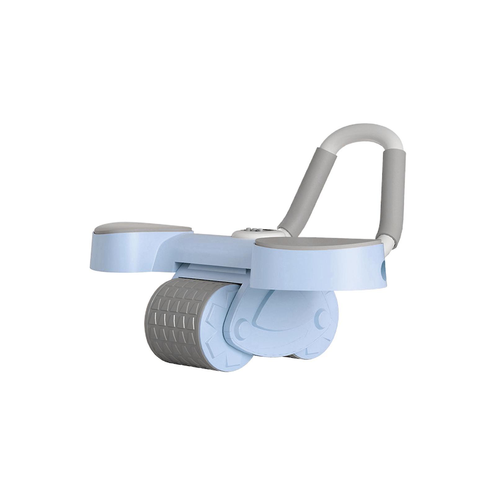 Ab Roller Wheel Body Building Abdominal Core Trainer Ab Machine e Joelheira Azul
