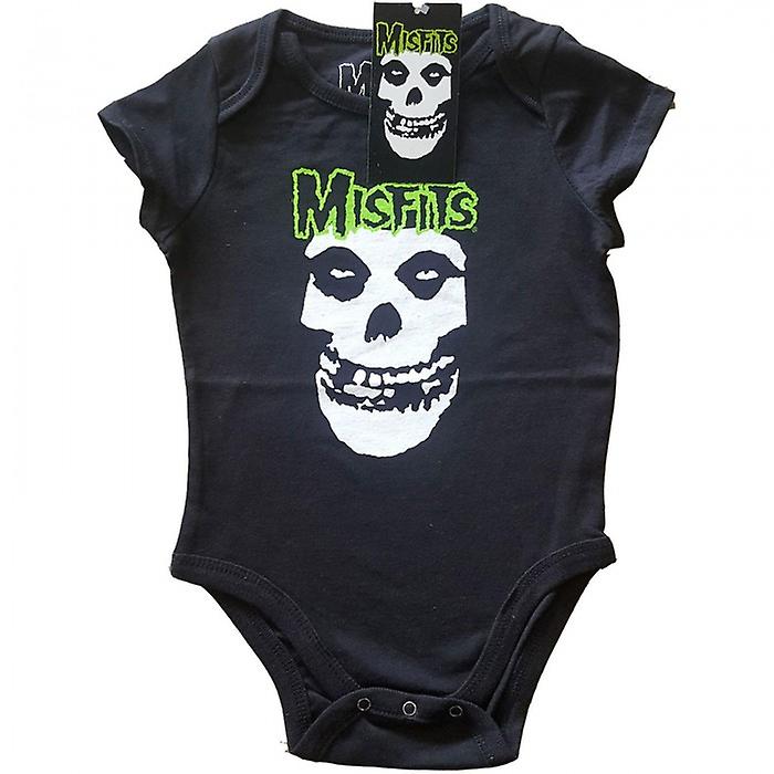 Misfits Childrens/Kids Skull Logo Babygrow