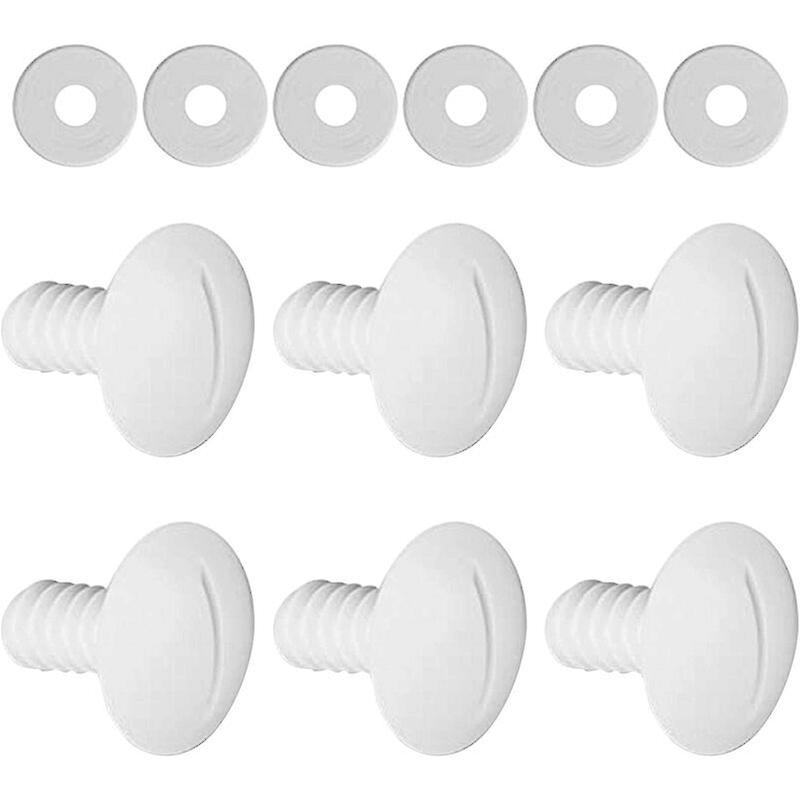 Pool Wheel Cover with Washers Replacement for Pool Cleaner White 6 Pack