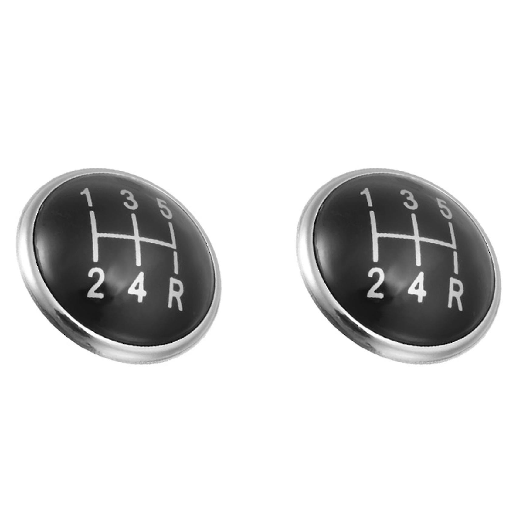 2x 5 Speed Manual Car Shift Knob Cap Cover For Golf V Mk5 2003-2009