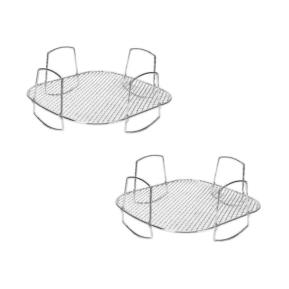 2pcs Airfryer Accessories Steamer Multi-function Draining Rack Potato Rack Fruit And Vegetable Dehy