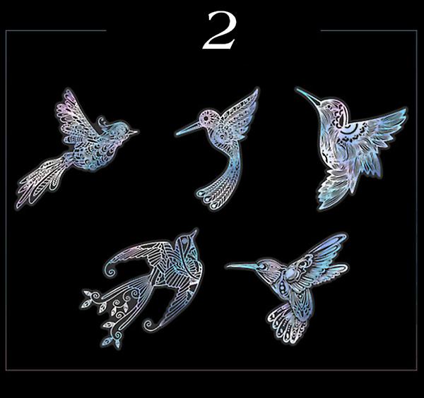 10pcs Transparent Sticker Images Silicone Resin Mold Epoxy Acetate Holographic