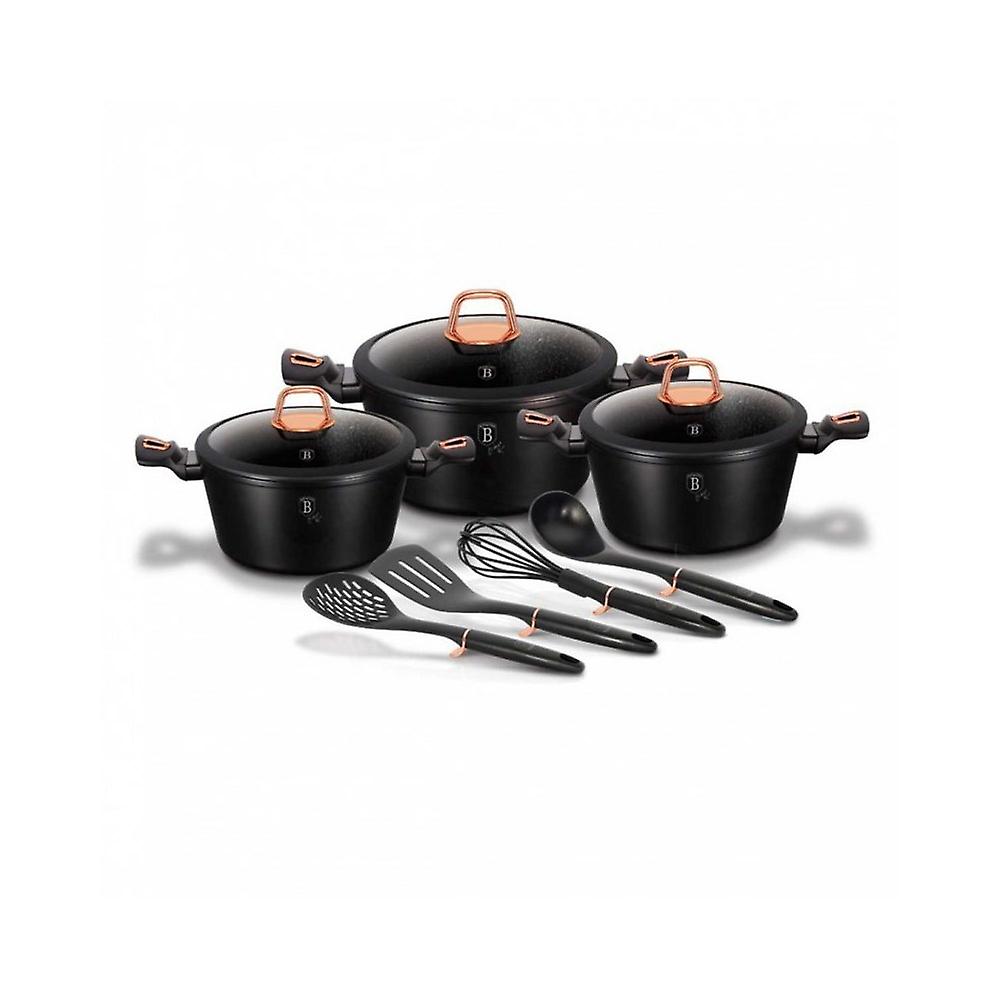 Berlinger Haus Set Granittöpfe Black Rose 28152