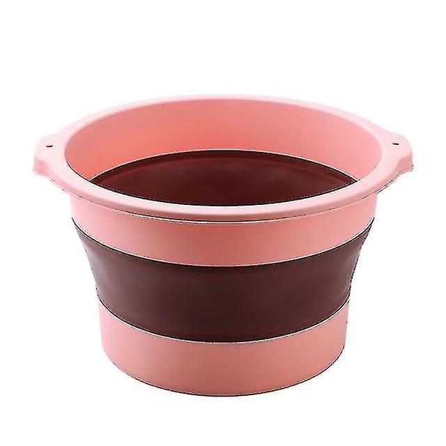 フットファイル折りたたみ式フットバスマッサージャー足洗いスパペディキュアマッサージソーキングタブ洗面器M76fピンク