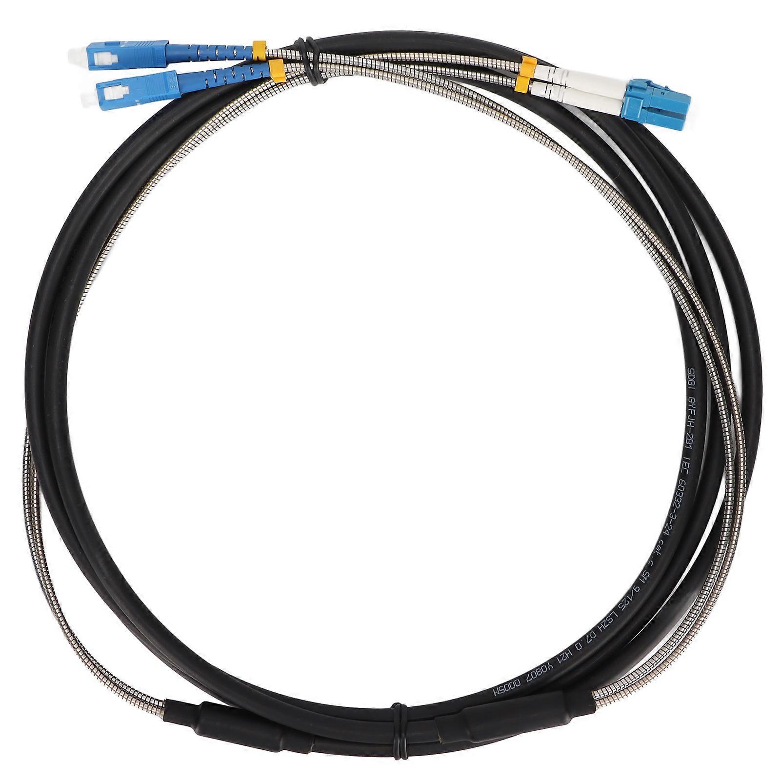 Fiber Optic Cable 3 Meters SC to LC Single Mode Armored Patch Cord for Ethernet Data Center