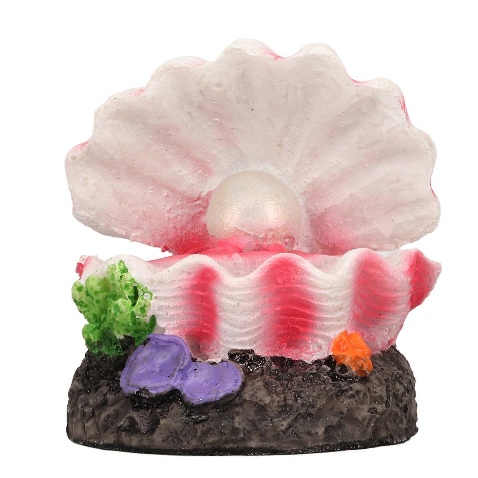 Aquarium Shell Air Bubbler Decoration Simulation Artificial Resin Fish Tank Shell Ornament with Air Bubble Stones