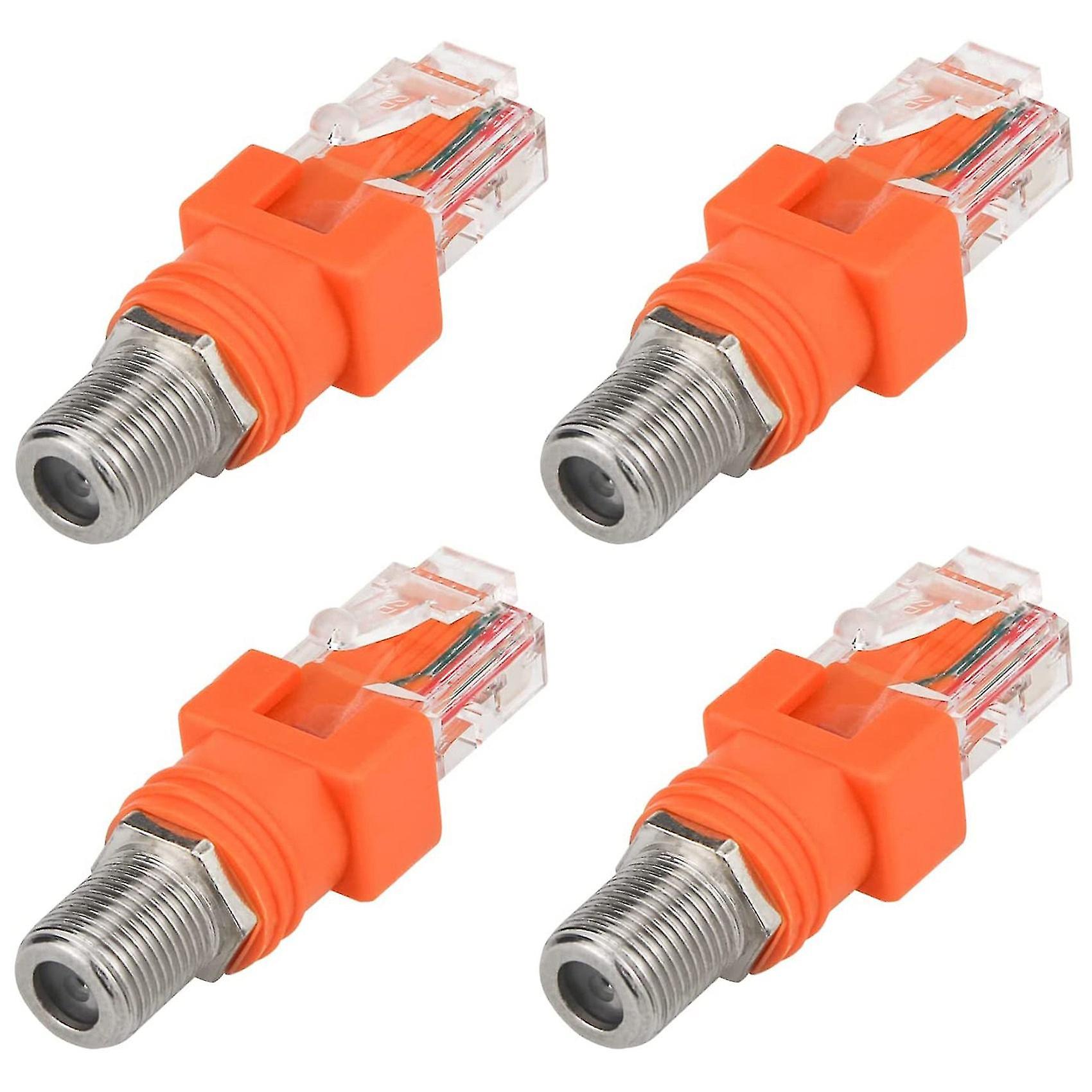 Adapter koncentryczny na Ethernet, 4-pakowy konwerter koncentryczny RF F żeński na RJ45 męski do testera liniowego A1