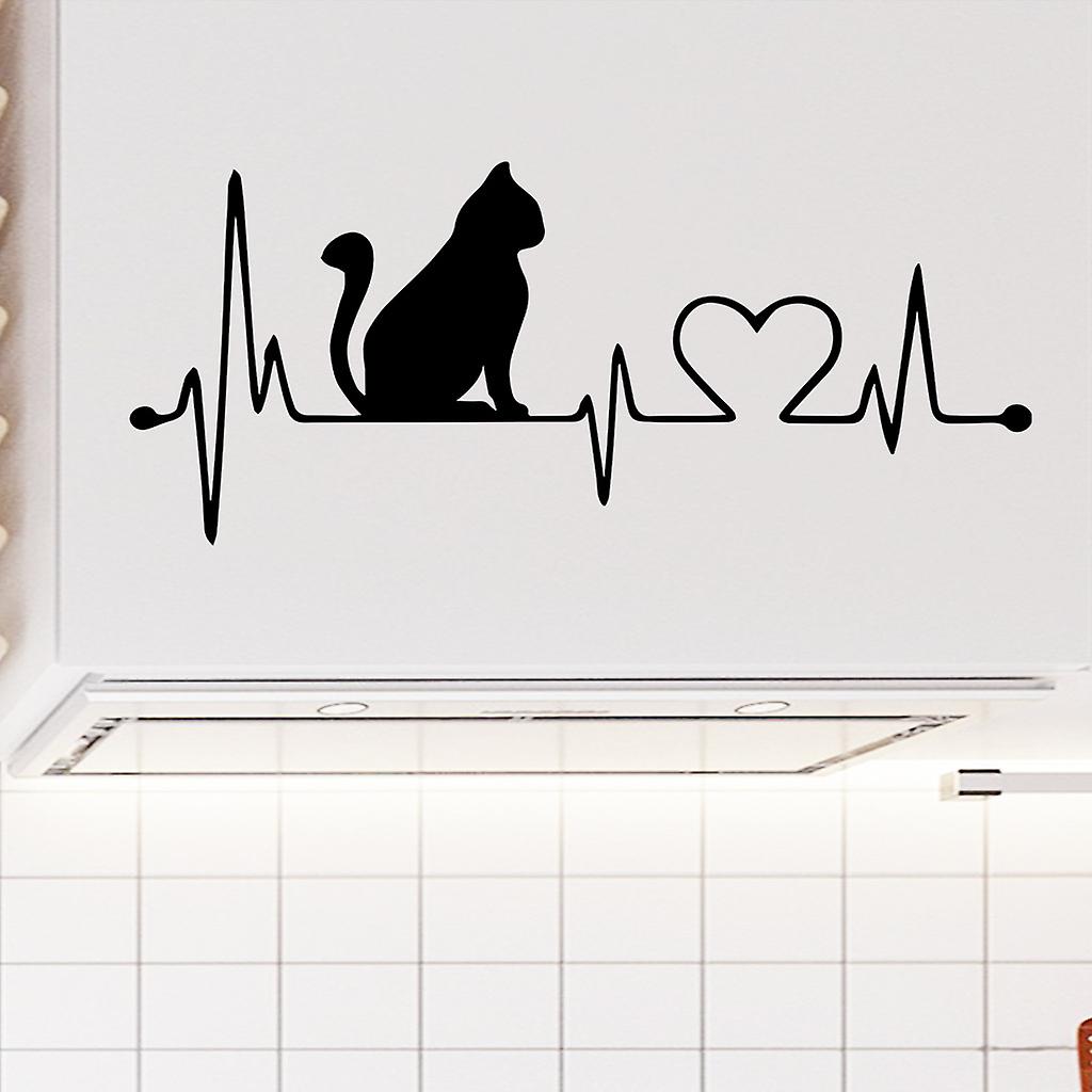 28*12cm Car Stickers Cat and Love Heart Pattern PVC Decal Self Adhesive Decoration Waterproof Sticker for Motorcycle Auto Windshield