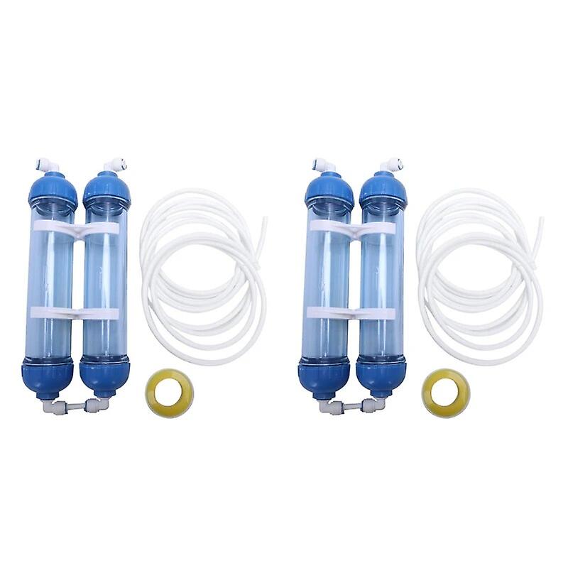 4Pcs T33 Cartridge Housing Diy T33 Shell Filter Bottle 8Pcs Fittings Water Purifier For Reverse Osmosis System~10917