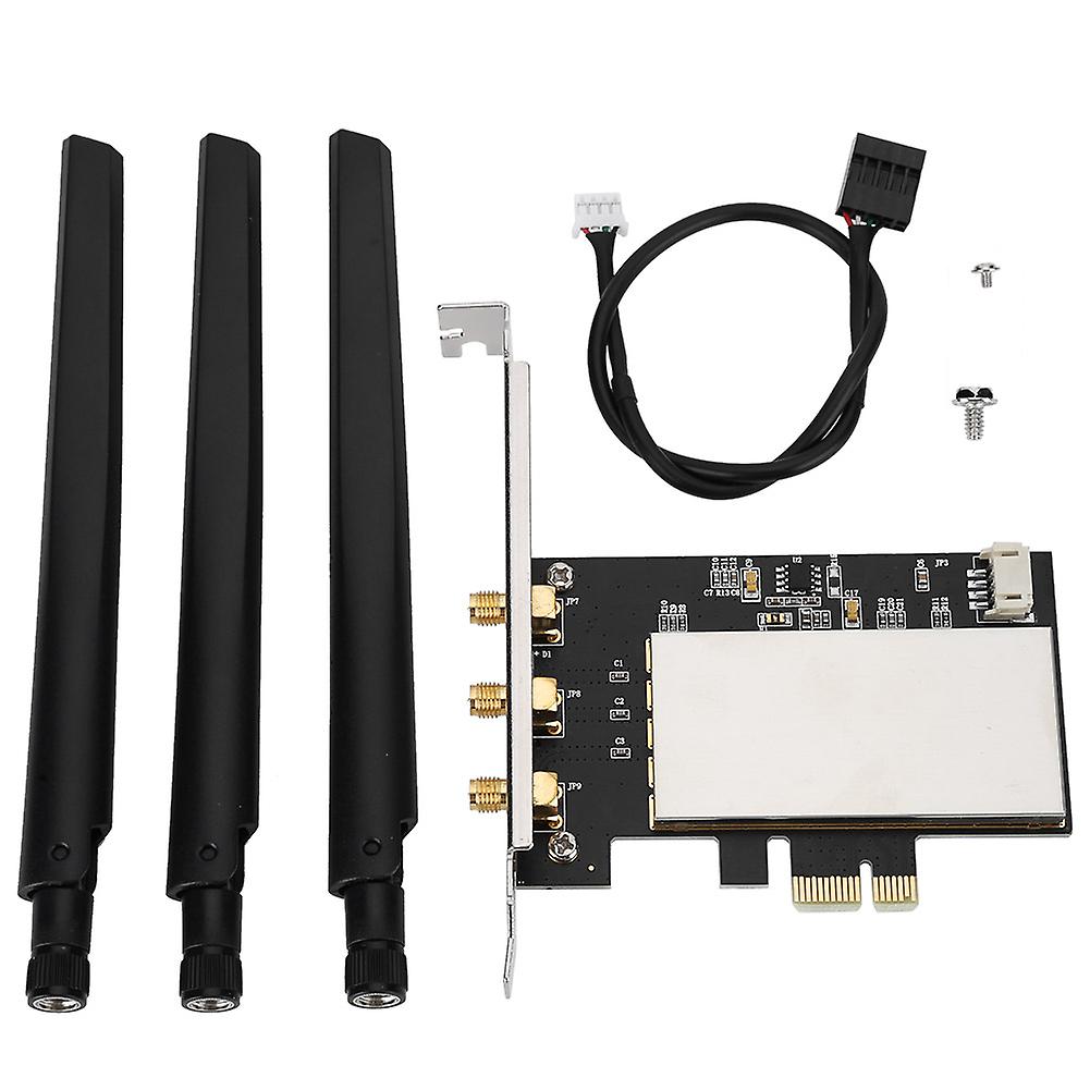 Carte adaptateur convertisseur PCI-E avec 3 antenne de carte WiFi pour Bcm94360CSAX Bcm943602CS Bcm94331CSAX WLAN