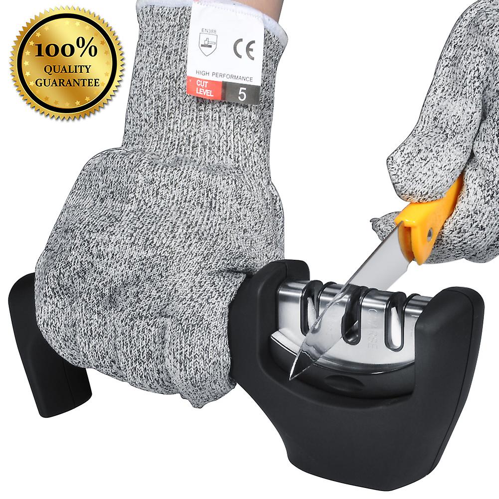 Kitchen Knife Sharpener Ejoyous 3 Stage Professional Knife Sharpening Tool with 5