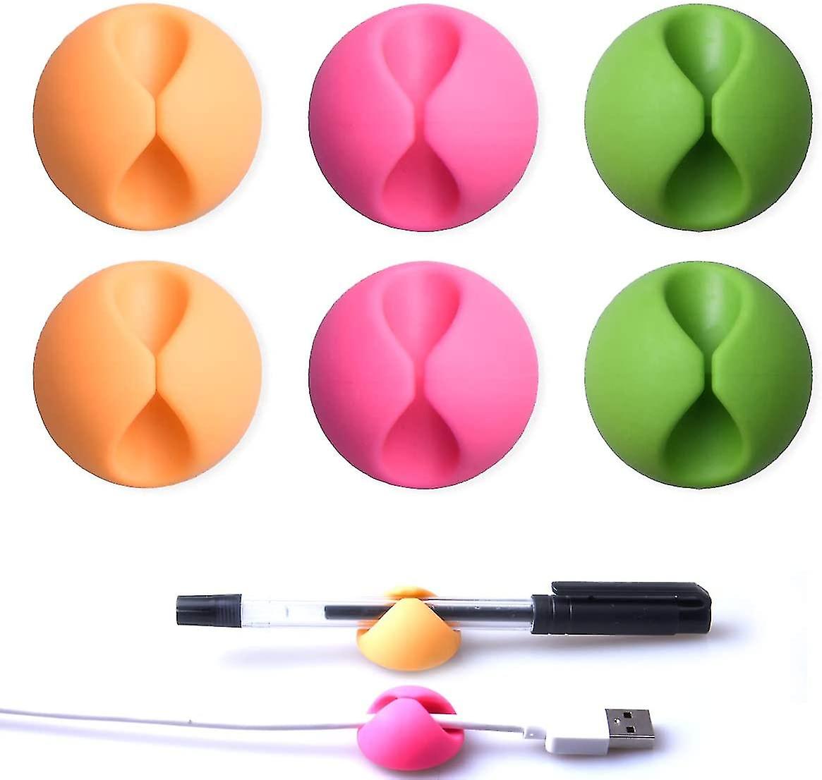 6-pack Adhesive Cable Clips, Cord Organizer, Cable Management