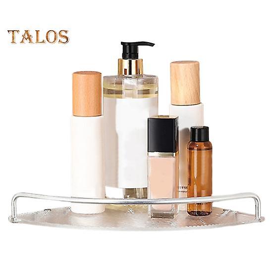 1 Set Golden Floating Shelf with Towel Bar - Stylish Diamond Corner Design for Bathroom And Kitchen Storage - Rust-Proof Space Aluminum Material